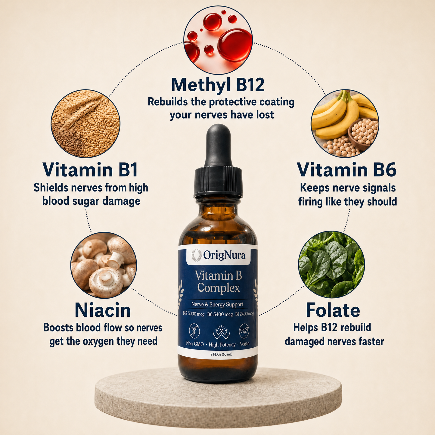 5-in-1 Vitamin B Complex - Nerve & Body Support